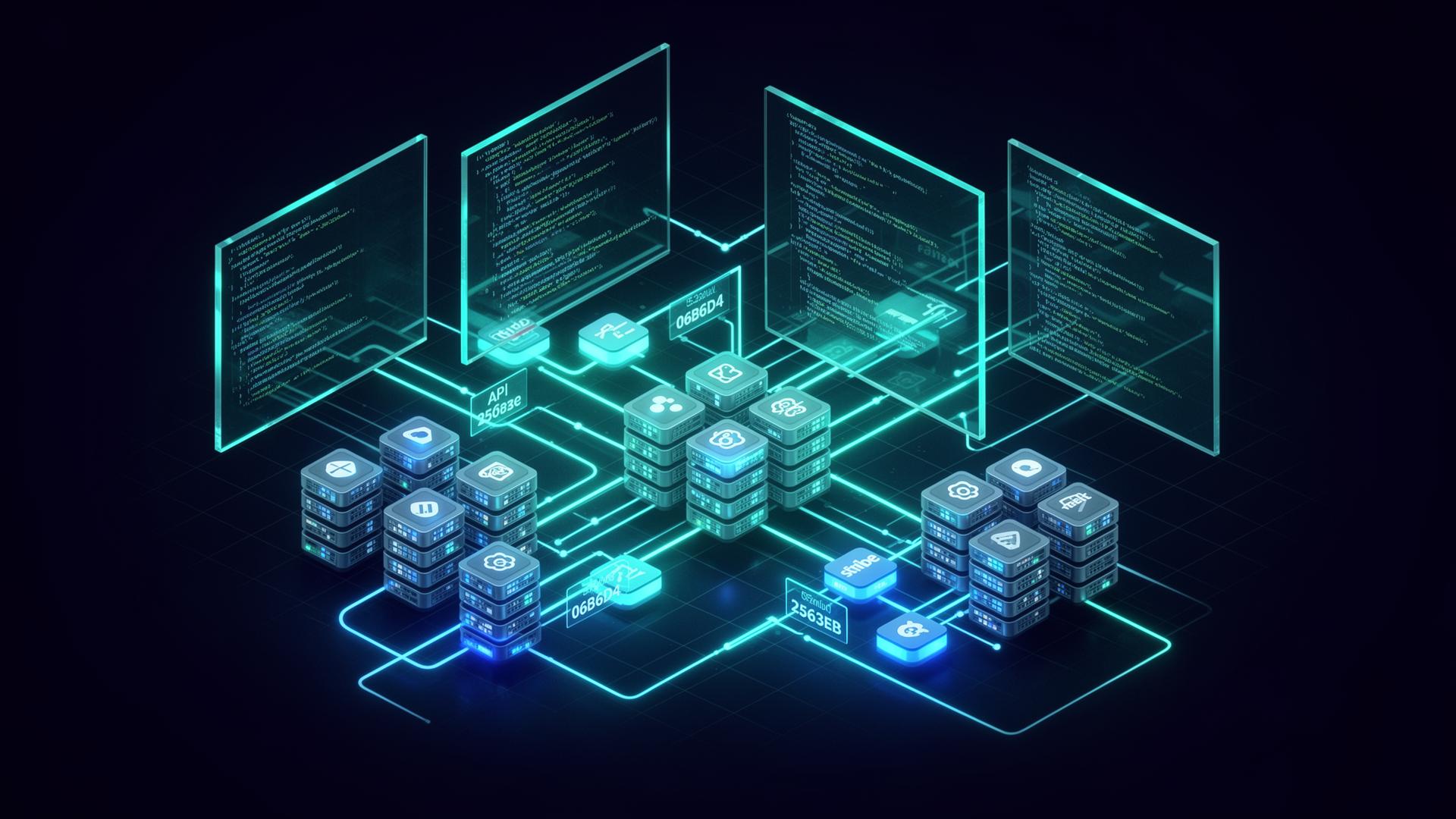 Visualização de arquitetura de software, APIs e cloud